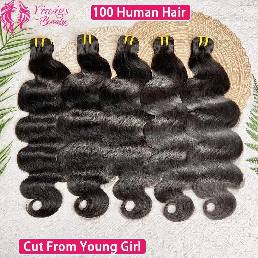 

Пучки объемных волн, человеческие волосы, натуральный черный, 1, 3, 4 пучка, девственные волосы, 30 дюймов, необработанные волосы, здоровый конец