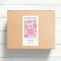 Rectangular Thank You Gift Box Sealing Sticker Baking Cake Sealing PackagingLabel Holiday Wedding BouqueDecoratiot Decoration