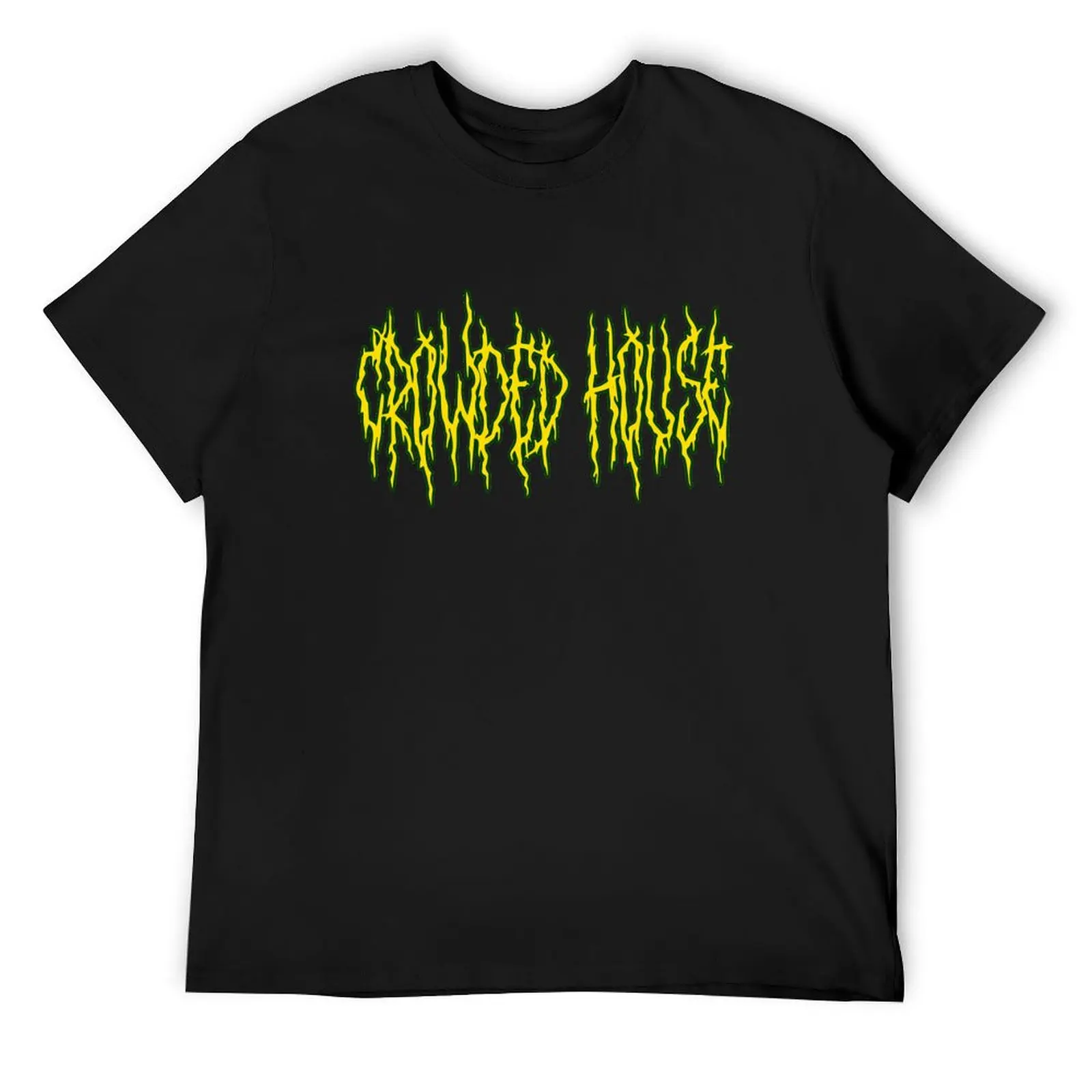 

Crowded House - Metal Style T-Shirt for a boy vintage anime shirt summer clothes big and tall t shirts for men