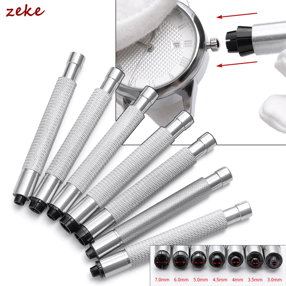 Metall-Uhrenkronen-Werkzeug Manueller Mechanischer Uhrenkronen-Aufzieher Uhrenreparaturwerkzeug Durchmesser 3mm 3,5mm 4mm 4,5mm 5mm 6mm 7mm