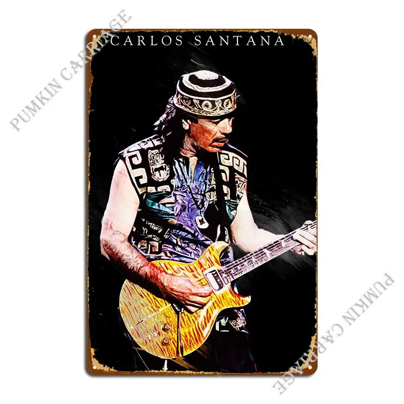 Carlos Santana Metal Plaque Club Party Decoration Club Bar Cinema Tin Sign Poster