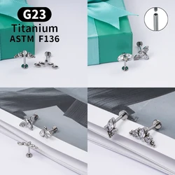 G23 Titanium ASTM F136 Septum Piercing 16G Stud Earrings Piercing Cartilage Ear Body Jewelry Accessories