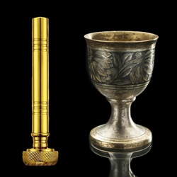 Pocket Holy Water Sprinkler With Leather Case, Religious Pocket Aspergillum Tool For Ceremonies Gift for Clergy Member