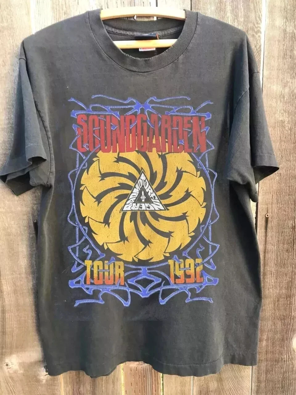Camiseta Soundgarden Band Tour 1992 Charcoal T Shirt Full Men Clothing Harajuku