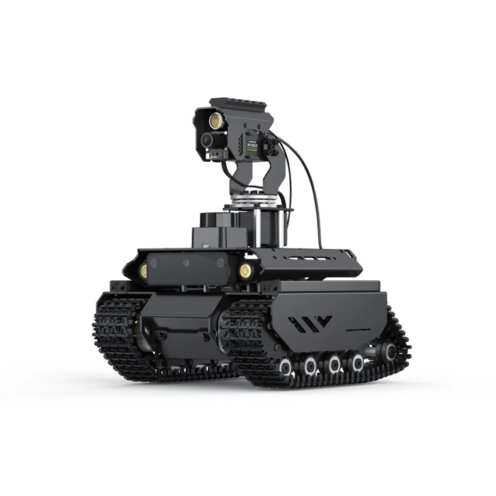 UGV Beast ROS 2 مفتوح المصدر للطرق الوعرة، روبوت AI مجنزرة، وحدات تحكم مزدوجة، رؤية الكمبيوتر لـ Raspberry Pi 4B / Raspberry Pi 5