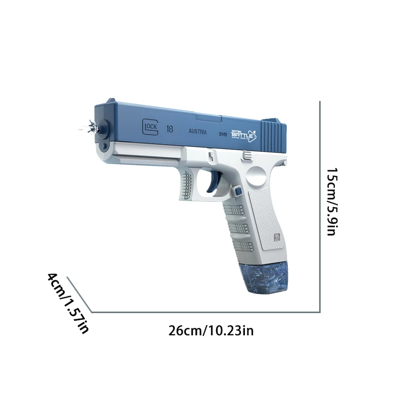 Pistola de agua eléctrica de disparo continuo, almacenamiento de agua de gran capacidad, artefacto portátil para piscina de playa al aire libre, pistola de agua para niños