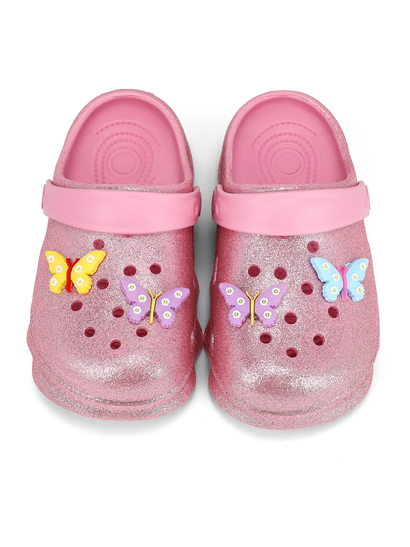 Glitzer-Clog für Kinder, leichte EVA-Gartenschuhe, wasserdichte rutschfeste Sandalen, bequeme Slip-On-Schuhe für drinnen und draußen 1214 – Detail 7