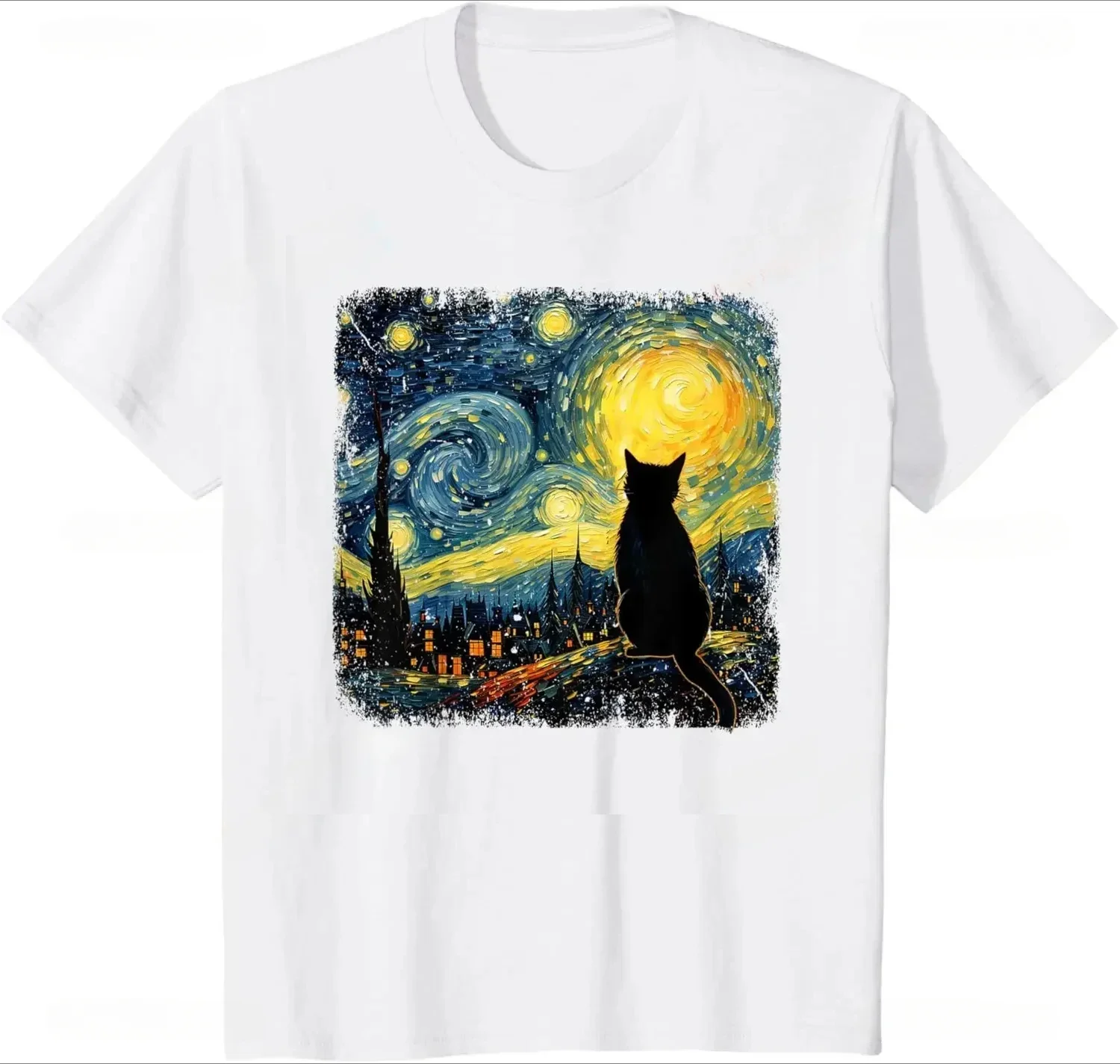 Cat Starry Night Van Gogh Cat  - Summer Clothing Logo recension och pris