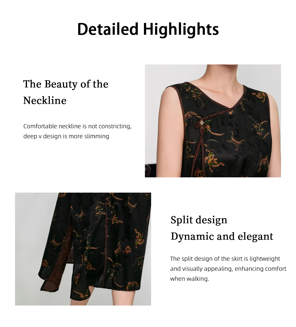 LI SILK CLOUD Chinese Style Xiangyunsha Dress for Women - 100% Mulberry Silk, Retro Prints & Ribbon Design - Image 6