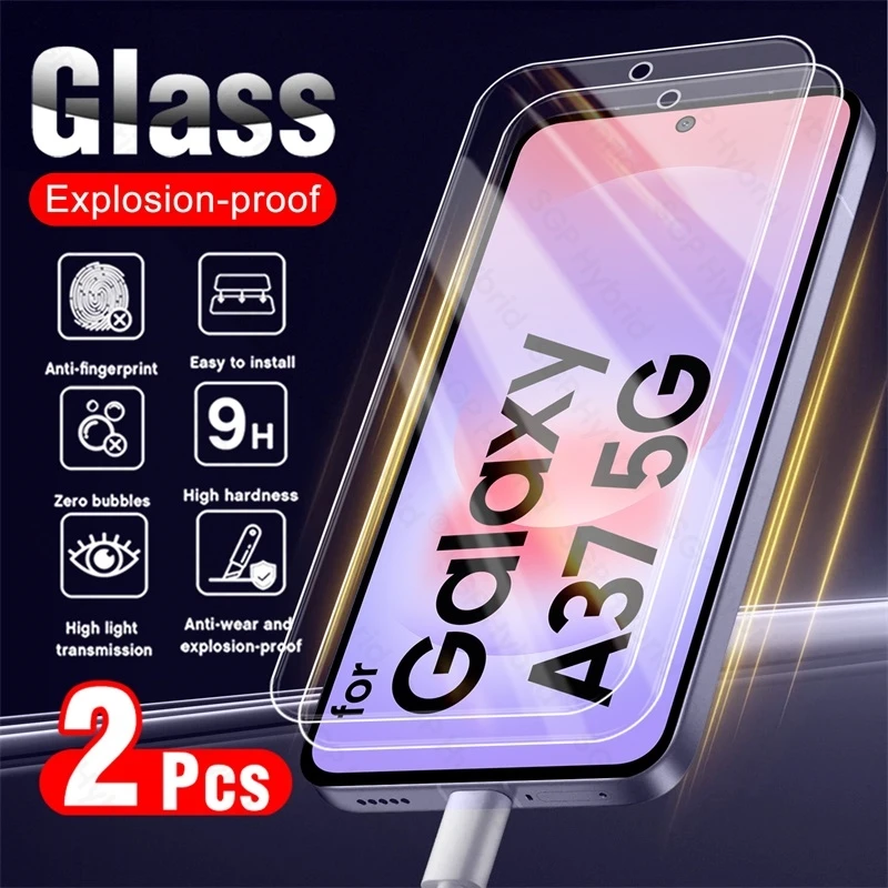 Sumsung A37 Glass 2Pcs 9H Premium Tempered Glass for Samsung Galaxy A37 5G SamsungA37 A 37 37A 2026 Screen Protectors Cover Film