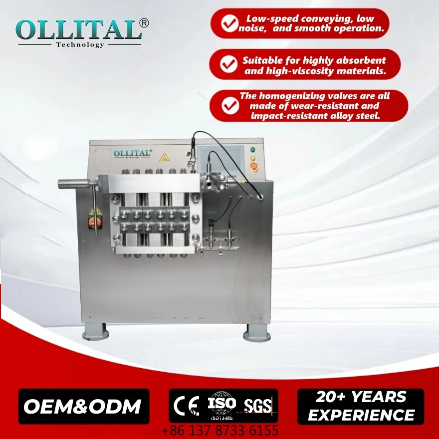 Ollital Food High Pressure Homogenizer For Dairy Processing And Beverage Mixing Chemical High Pressure Homogenization Machine