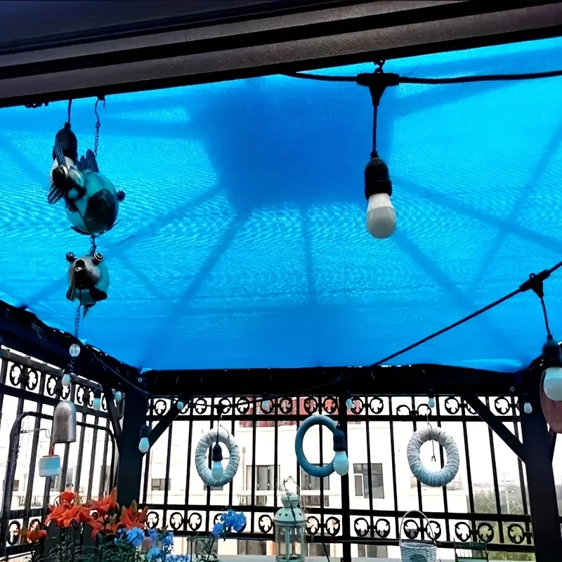 【شبكة مظلة متينة للفناء】معالج بخياطة معززة ومجهزة بمثبتات معدنية، وشبكة ظلة خارجية، كما