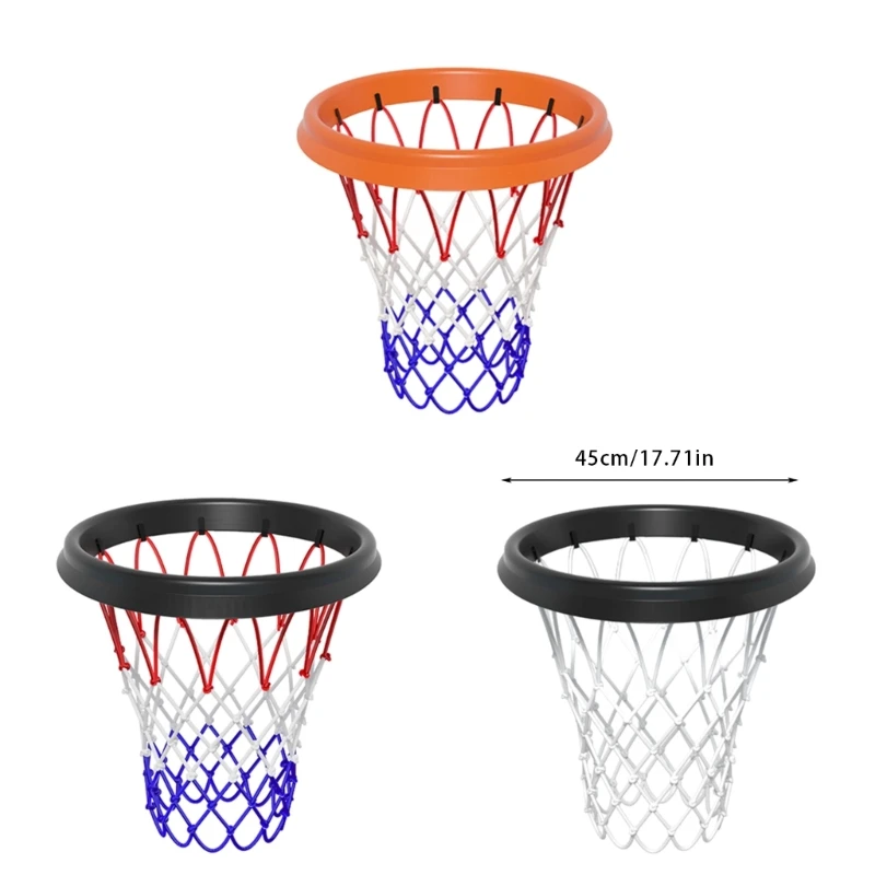 Outdoor-Basketballnetz, robustes Basketballnetz, Korb, tragbarer PU-Basketballnetzrahmen, Basketballnetz-Ersatz