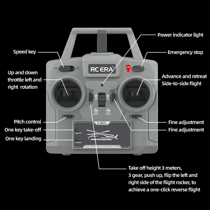 C032 Uh-1 Huey محاكاة ثلاثية الأبعاد ستة طريقة Aileron الحرة عكس تحلق حيلة هليكوبتر الكهربائية التحكم عن بعد نموذج طائرة لعبة