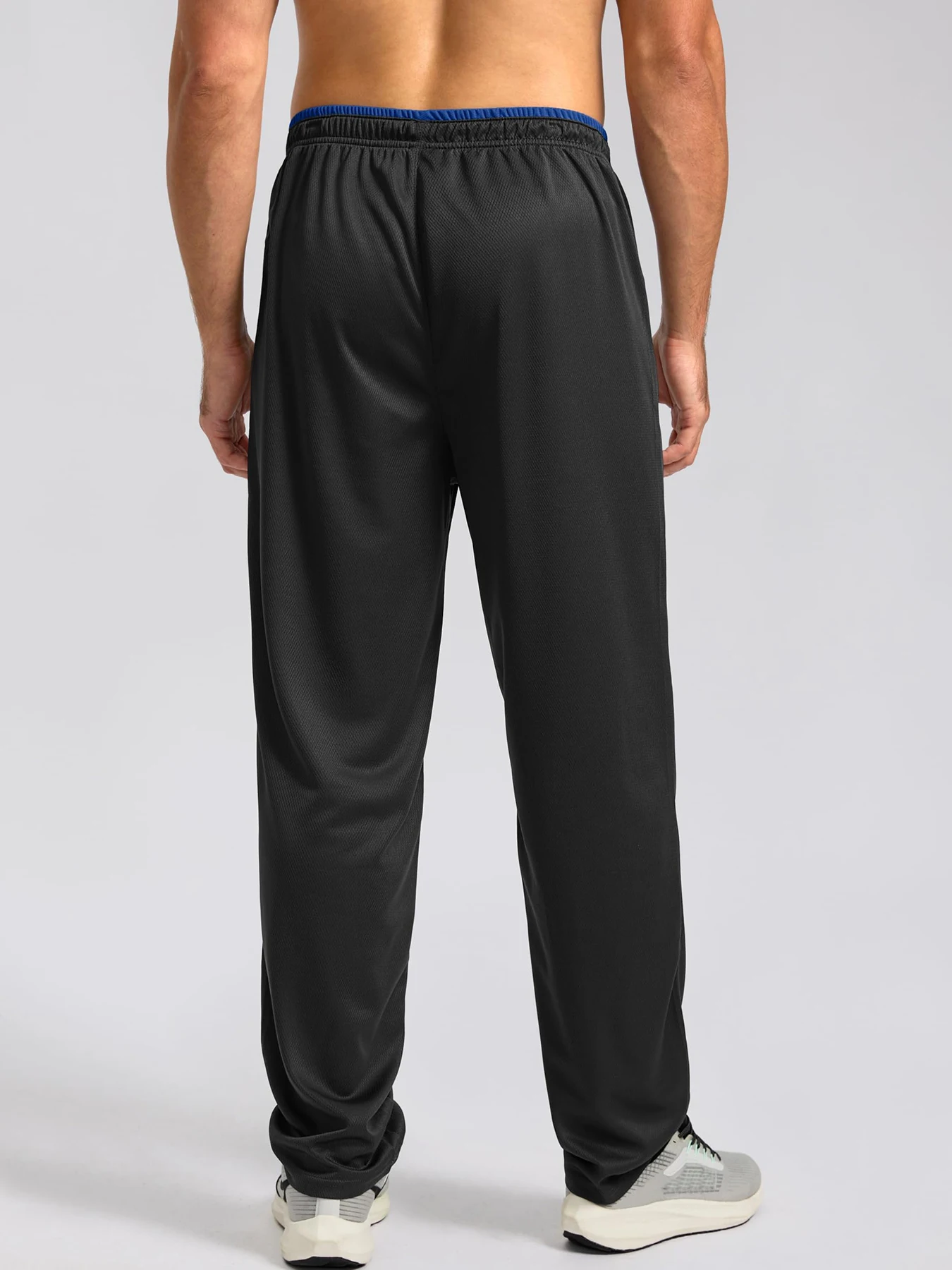 New breathable plus size men's casual jogging pants, men's sports pants, fast drying straight leg elastic waist, Korean classic