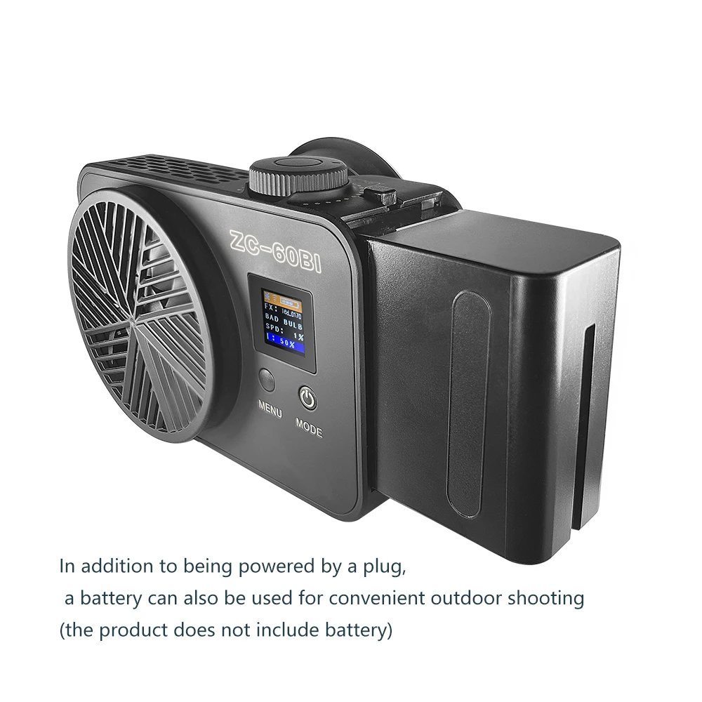 Yidoblo 60 Вт COB видеосвет портативный светильник с непрерывным выходом размером с ладонь 2700–7500 К двухцветный для фотографии/видео/студии/видеоблоги