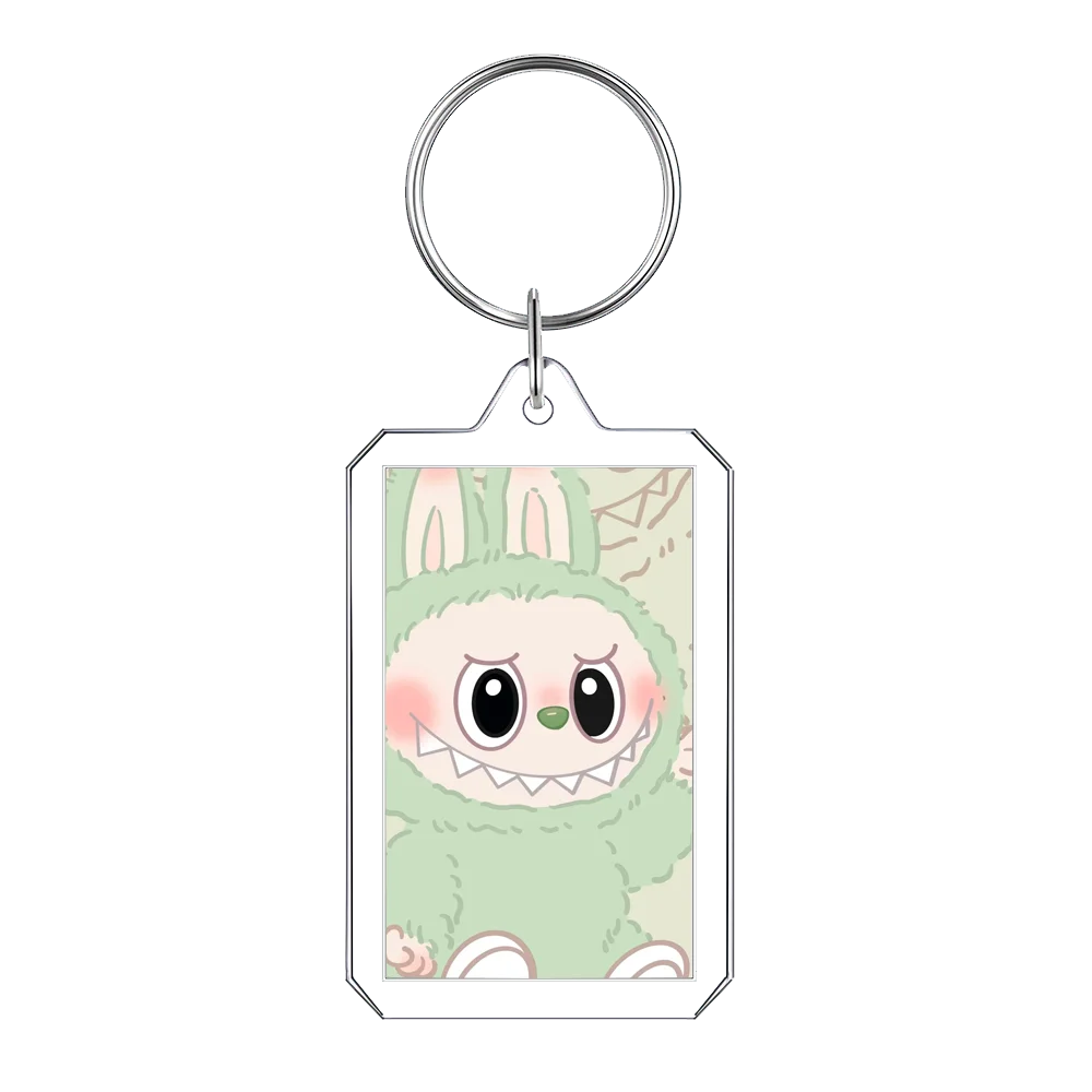 Kawaii LABUBUs Pendant Anime Girl Cartoon Child Bag Decorate Keychain Couple Suit ID Photo Storage Accessories Birthday Gift