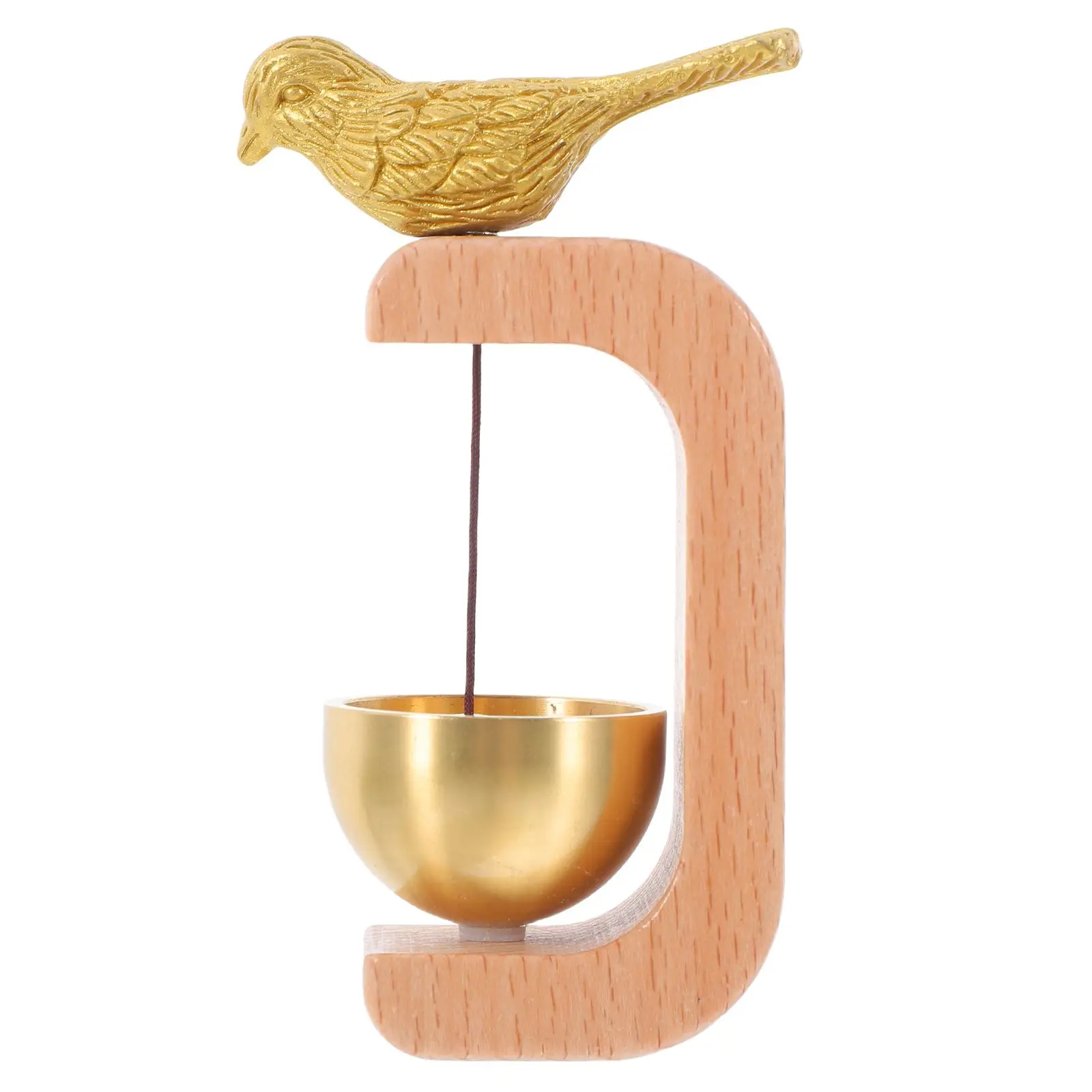 

Brass Door Bell Garden Decorative Backyard Wood Chime Magnetic Wooden Porch Doorbell Room