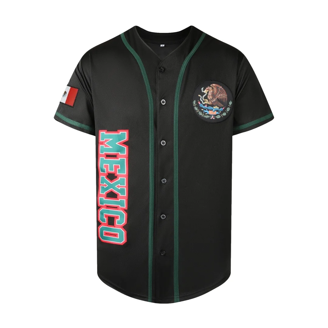 

3D Men's Baseball Jersey Breathable Baseball Shirt Quick Dry shirts for man Baseball Uniform Short Sleeve shirts Button T-Shirts
