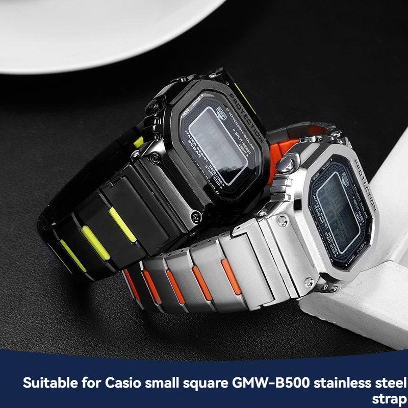 Stainless Steel Mod Watch Band for Casio G-Shock GMW-B5000 GM-B2100, Men's Metal Replacement Strap