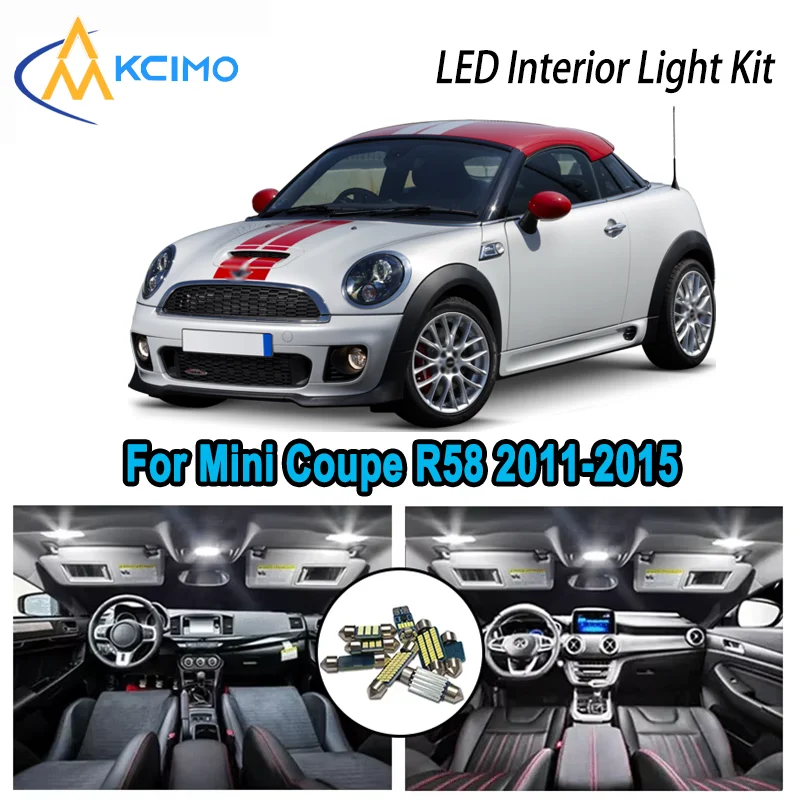 

For Mini Coupe R58 2011-2015 2012 2013 2014 Premium Bright LED Interior Dome Map Trunk Light Kit Car Led Lamps Canbus No Error