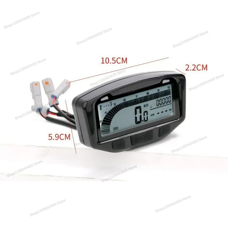 For Modified for Motorcycle Bicycle Yacht UTV/ATV Universal LCD Meter Speedometer Odometer 752-119