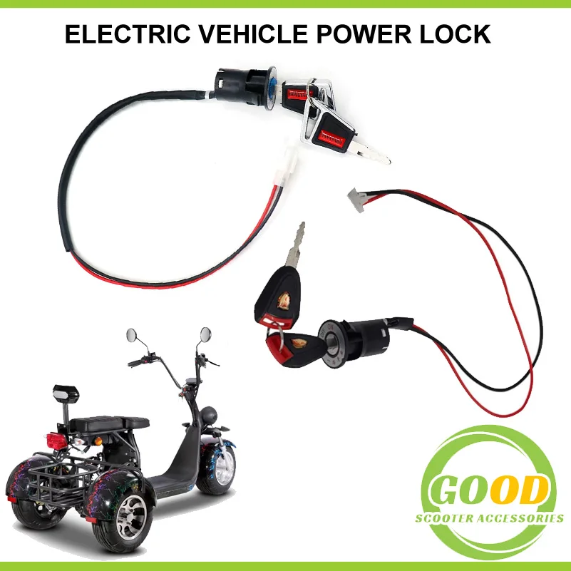 

For Citycoco Scooter Power Lock Key Switch Assembly Electric Door Vehicle Starter Switch Power Ignition Switch