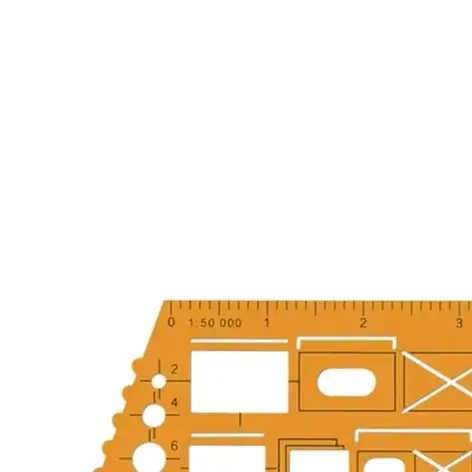 1:50000 Scale Plastic Graphic Template Ruler Standard Symbol Geometry Drawing Tool For Mapping Design Sketching Layout Planning
