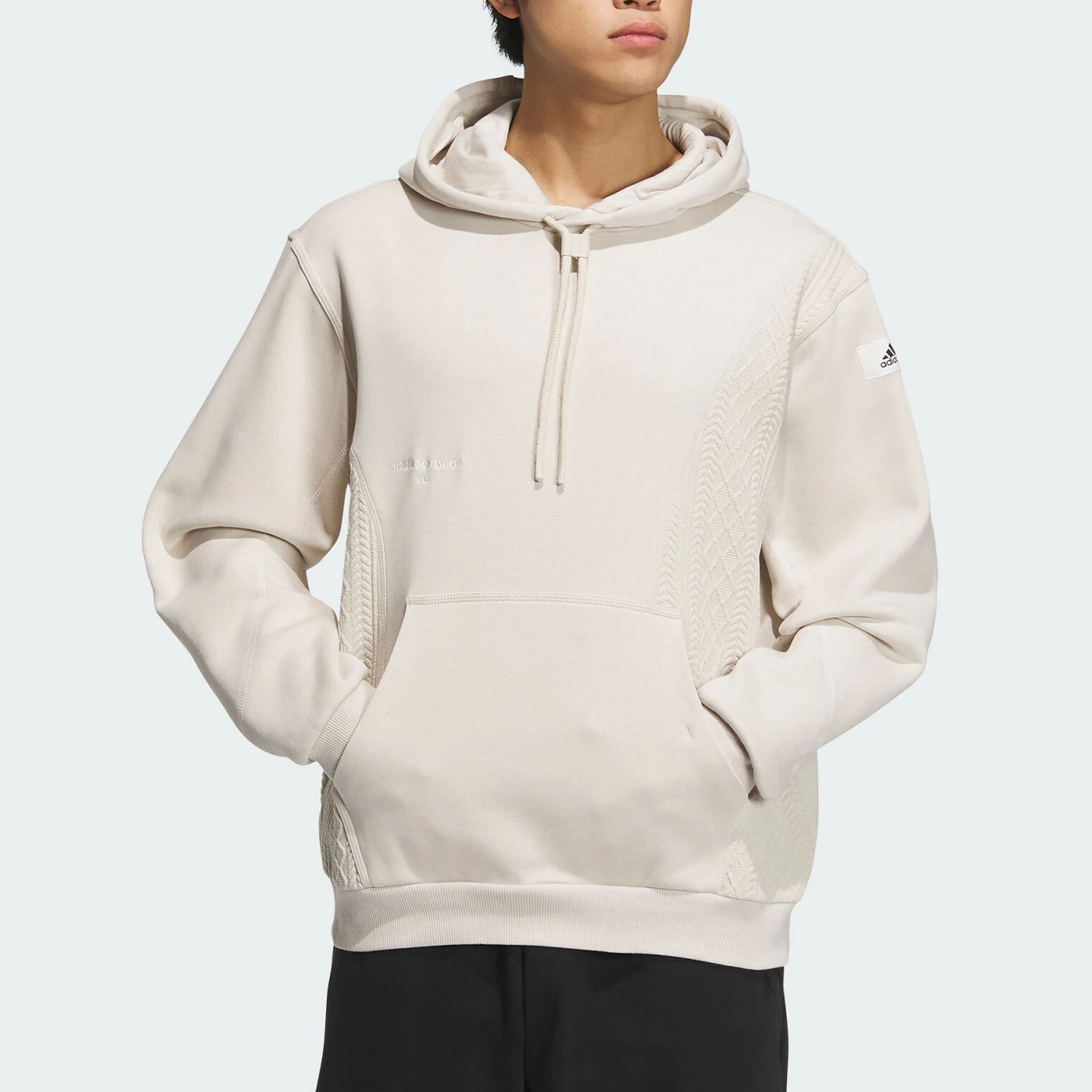 

Adidas Официальная новая мужская флисовая жаккардовая вязаная толстовка с капюшоном IQ1364