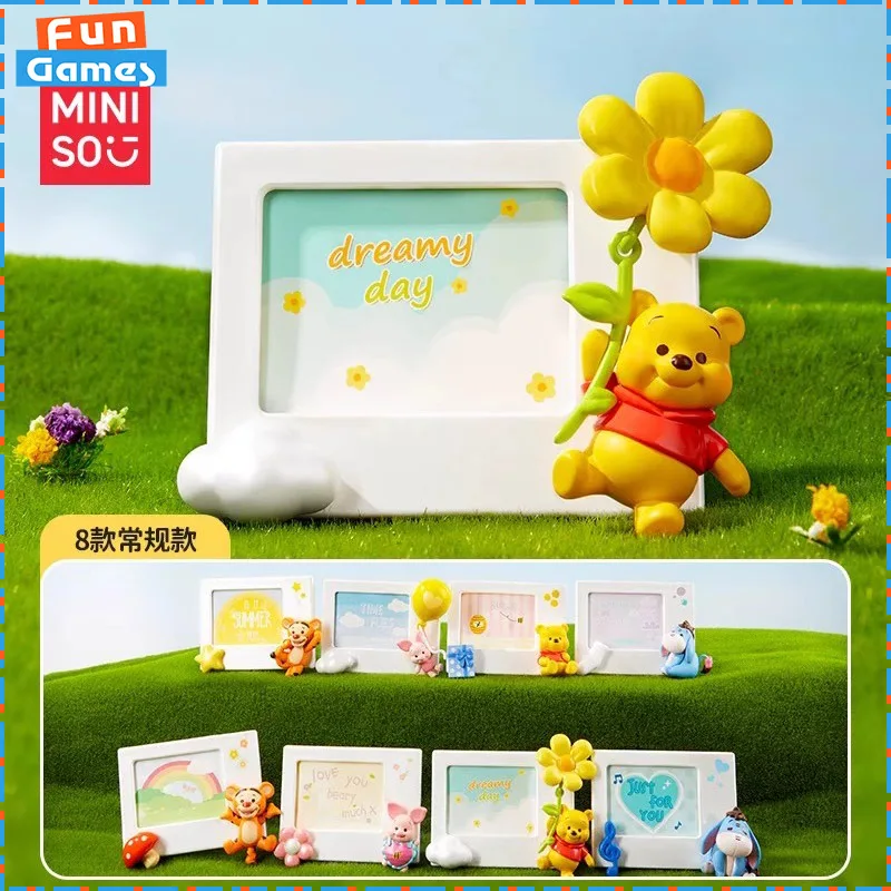 

New MINISO Blind Box Install A Polaroid Photo Mystery Box Anime Figure Magnetic Attraction Custom Toy Ornament Birthday Gift
