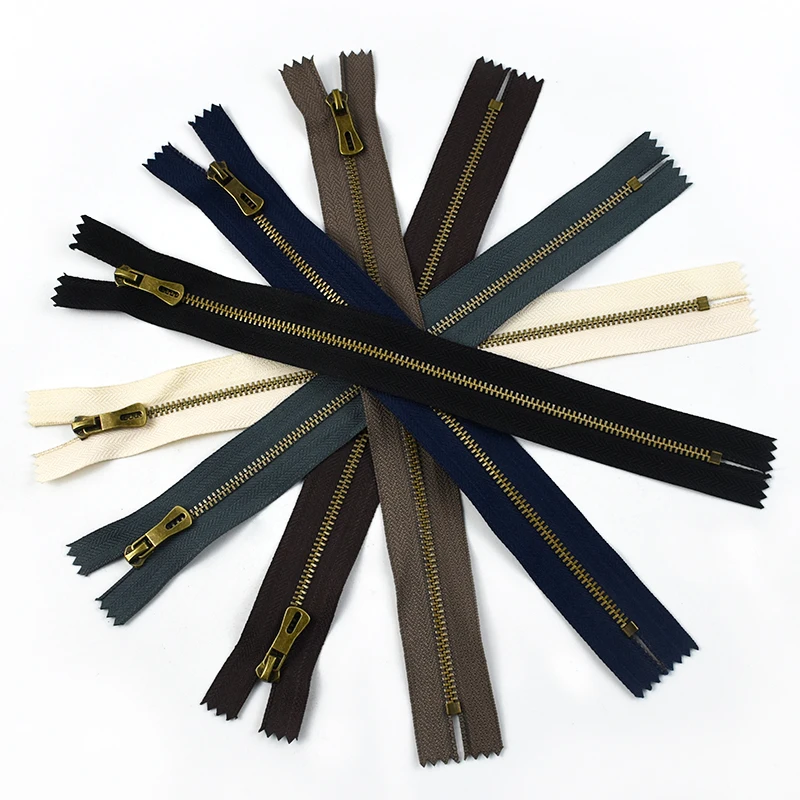 

2/5/10Pcs Pocket Closure Zipper 15/20/25/30cm 5# Metal Zippers Bag Close-end Zip Apparel Sewing Inseparability Zips Repair Kits