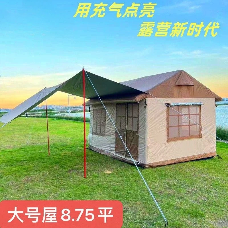 Luxury inflatable cabin outdoor camping tent thickened tent mobile tent cold and frost
