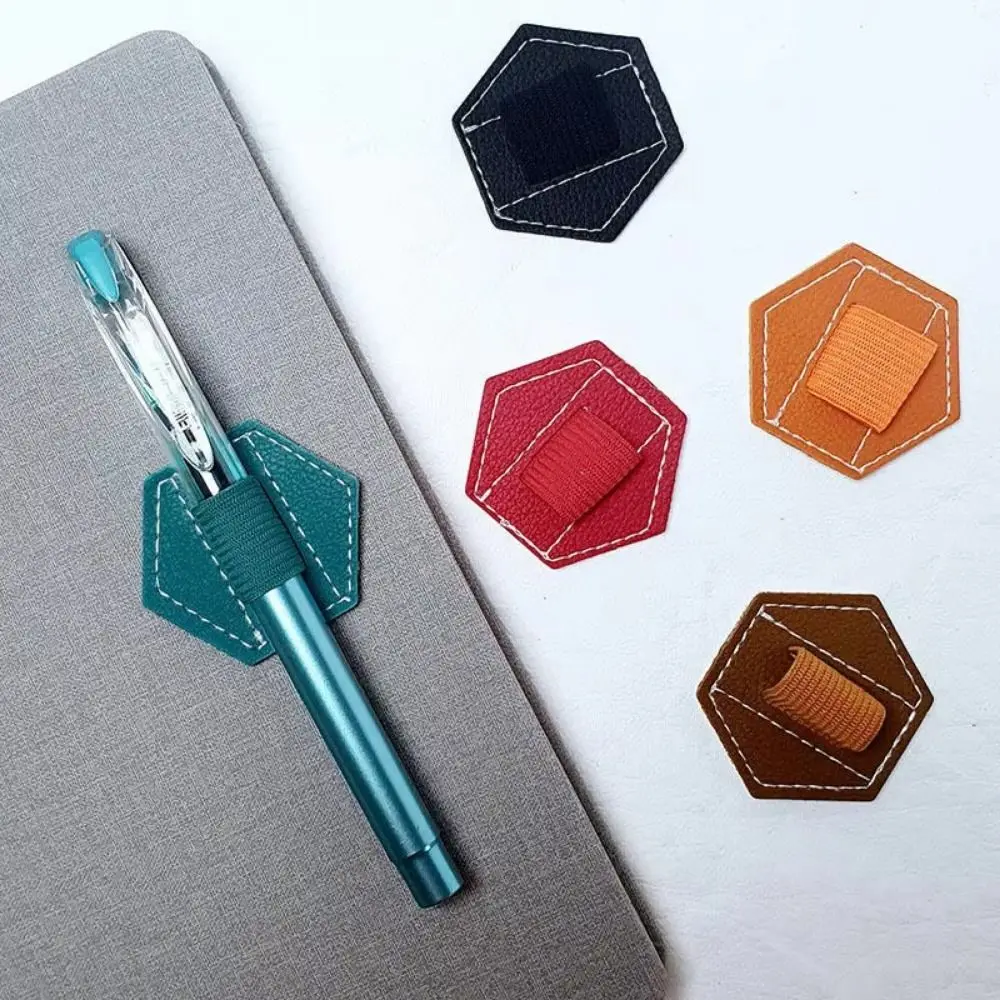 1/2Pcs New Self-adhesive Stylus Pen Holder PU Elastic Band Pen Clip Strap Removable Stationery Organizer for iPad