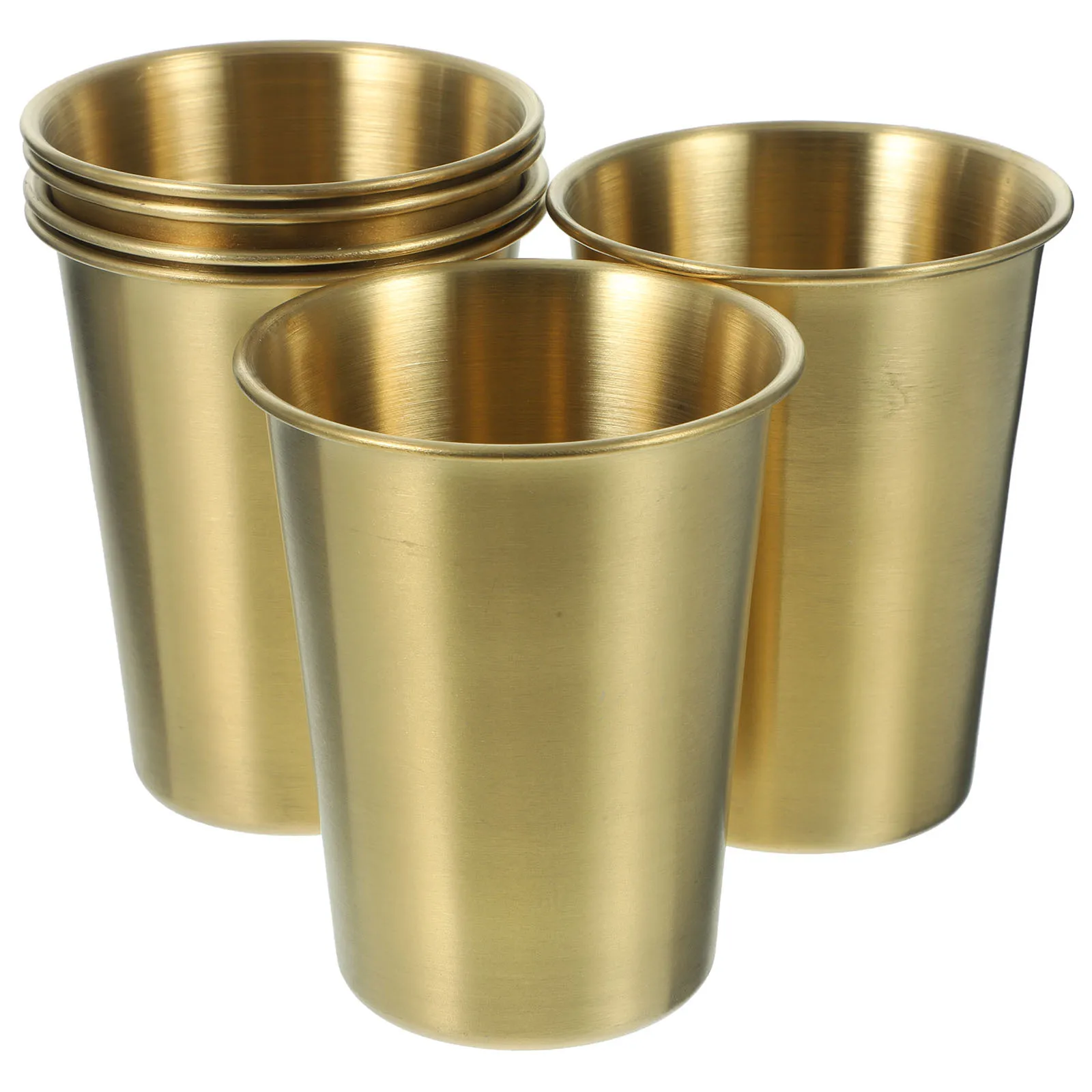 6 قطع الذهب الفولاذ المقاوم للصدأ كوب مجموعة معدنية المياه البيرة عصير فناجين القهوة للمنزل حزب الفولاذ المقاوم للصدأ شرب أكواب البيرة المطبخ #3