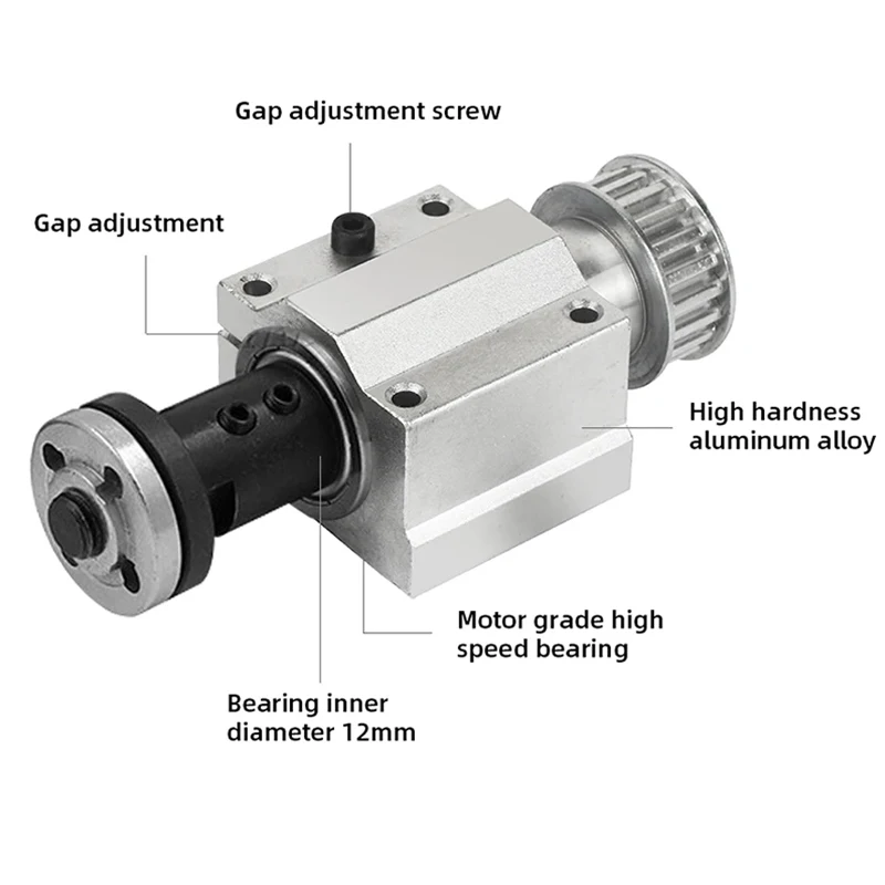 Aluminum Alloy Grinding Tool Mini Table Saw No Power Spindle Assembly High Precision DIY Wood Bearing Housing Cutting Machine