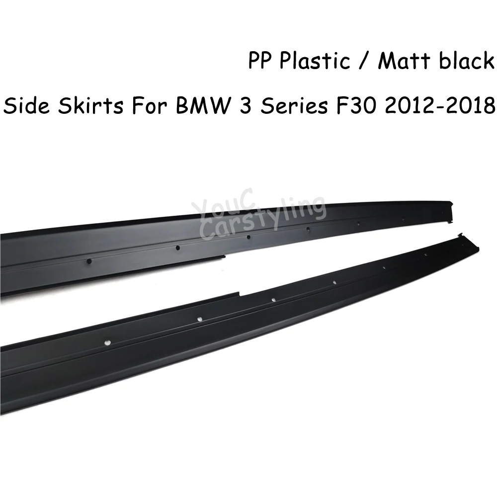 F30 Matt Black PP Plastic Side Skirt For BMW 3 Series F30 F31 M Sport 320i 328i 330i 335i 340i Side Bumper Extensions 2012-2018