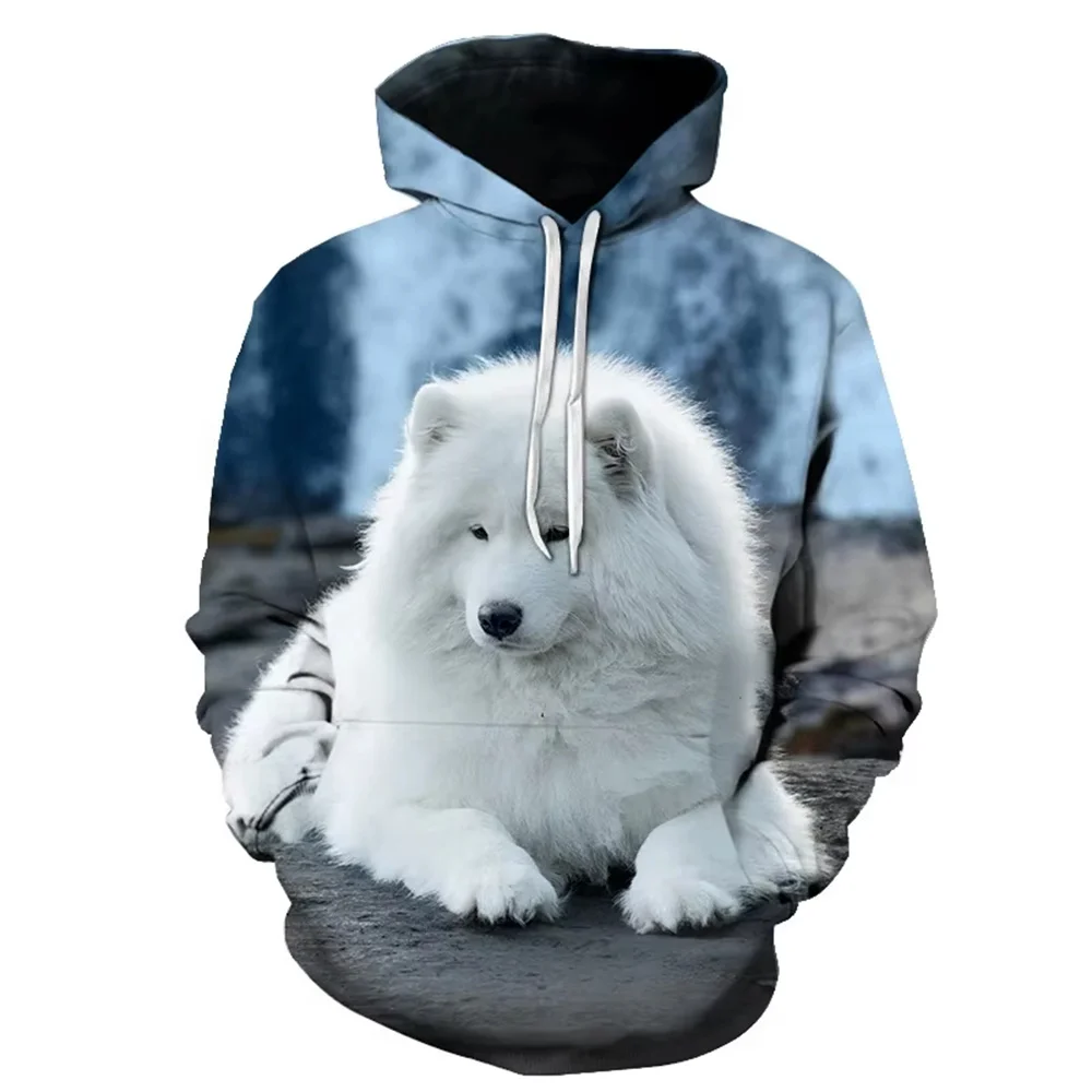 New Dog Funny 3D Print Hoodies Men Women Animals Wolf Oversized Hoodie Pullovers Hooded Sweatshirts Tracksuit Coats Kid Clothing