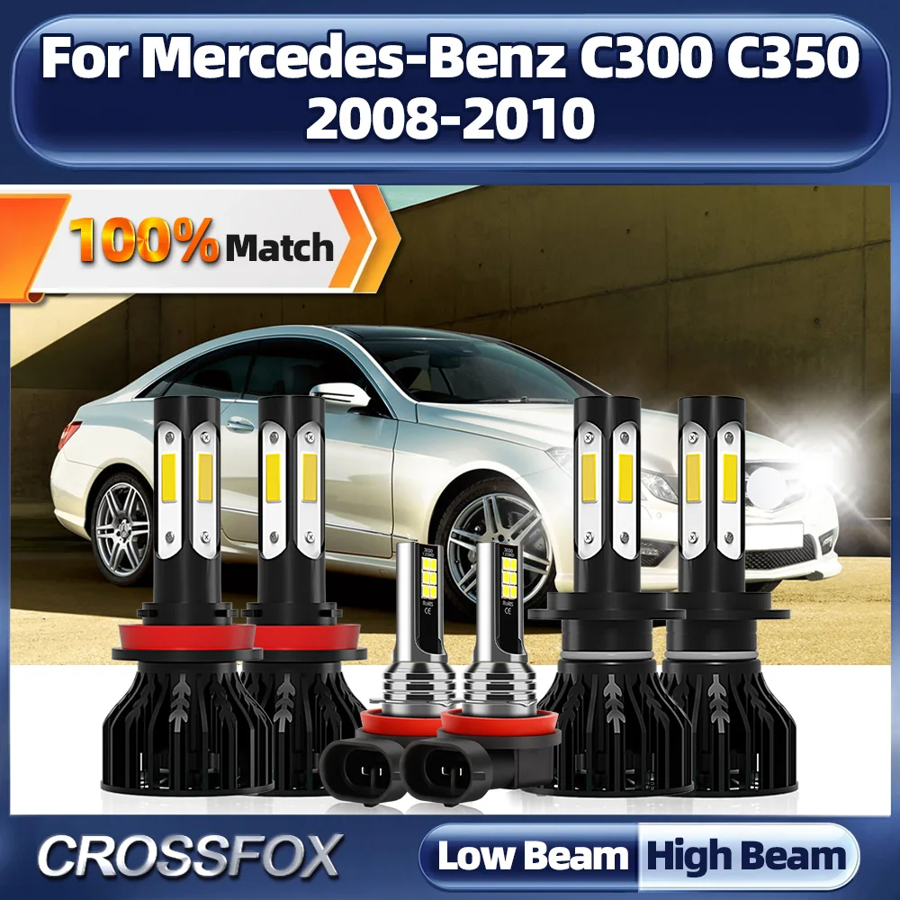 

360W LED Car Headlight Bulbs 60000LM Turbo Auto Lamps 6000K White 12V Fog Lights For Mercedes-Benz C300 C350 2008 2009 2010