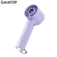 Portable Mini Fan, Handheld Fan with LED Display & Flashlight, 3 Speeds 2000mAh USB Rechargeable Battery Fan