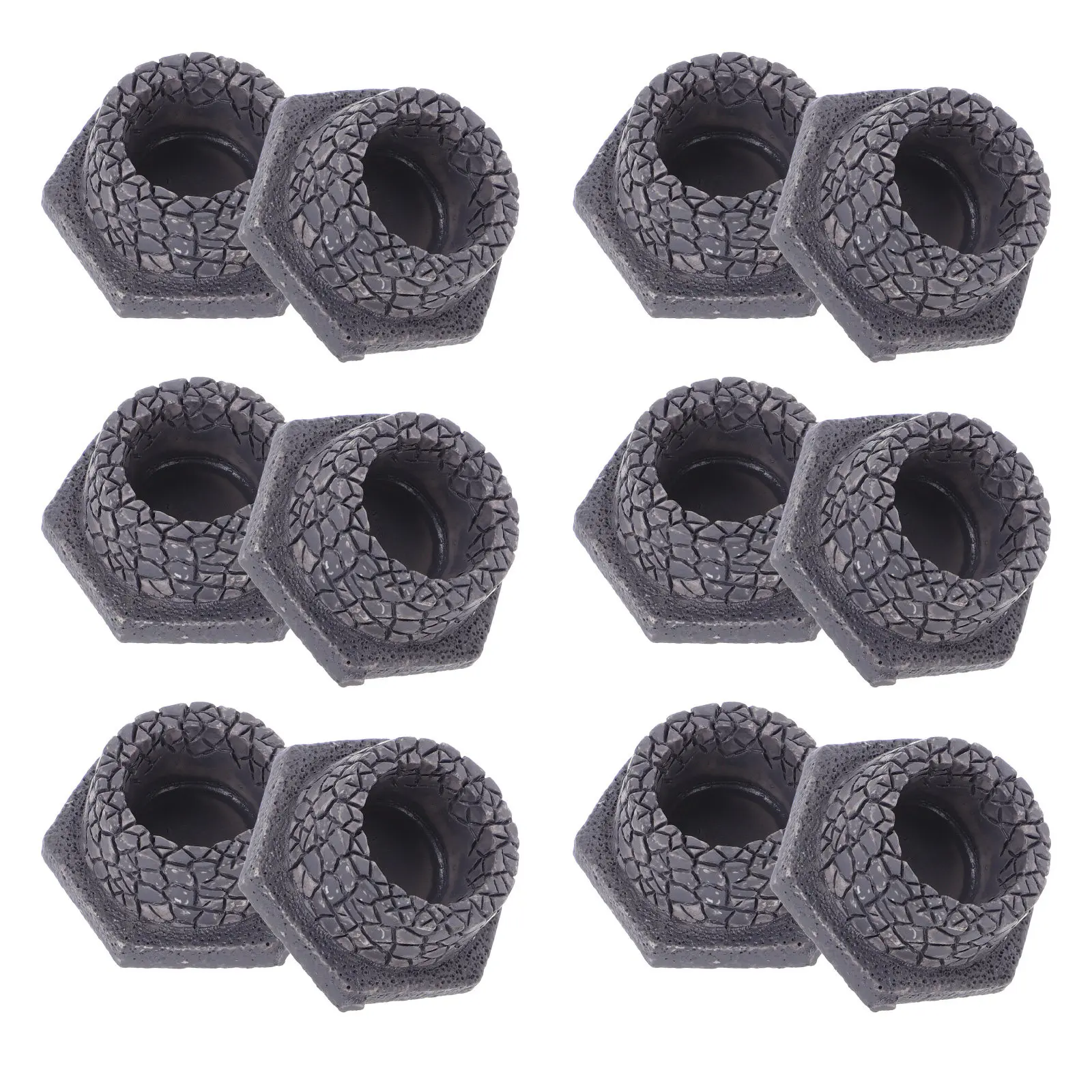 12Pcs Realistic Mini Water Well Sandstone Decor for Landscape Garden Scene Holiday Tabletop Miniature Well Accessories