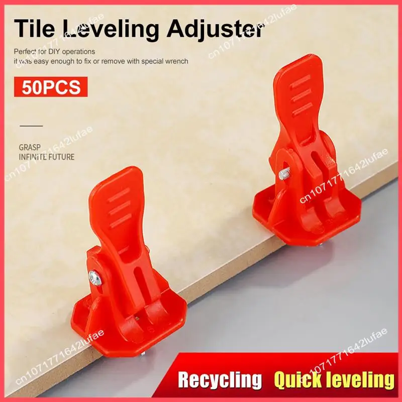 

B52C 50Pcs New Red Quick Leveler Tile Leveling System Tile Laying Tool Positioning Leveler Is Used To Lay Wall Tiles