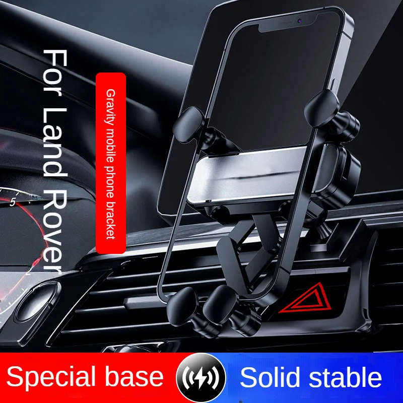 ABS Gravity Car Phone Holder Stand With Base For Land Rover Defender Range Rover Sport Velar Discovery 5  Freelander 2