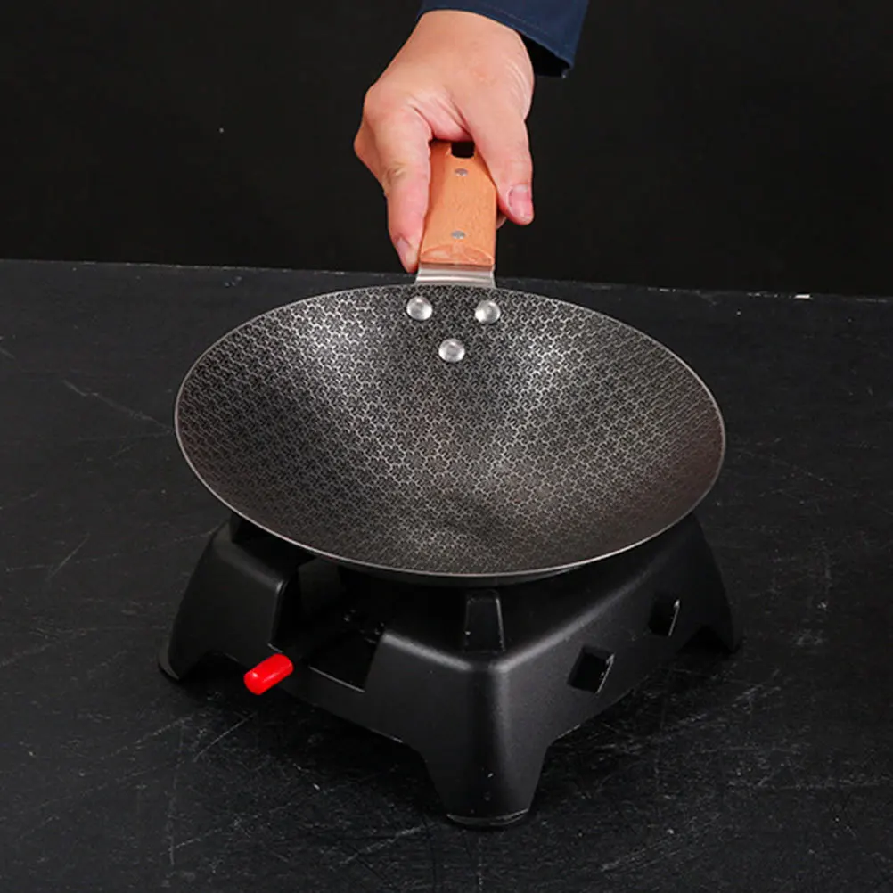 

Convenient Small Wok Iron Frying Pan for Everyday Use Outdoor Bbq Steaks Sausages Iron Wok Frying Pan Cookware Accessories