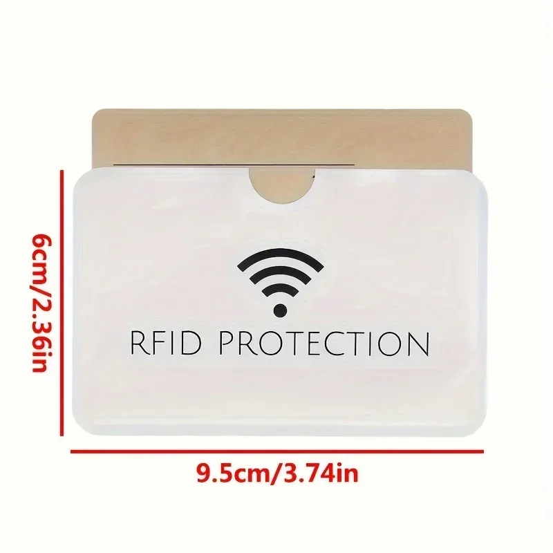 Cartera de aluminio con funda para banco con bloqueo Rfid inteligente, tarjetero Simple con protección RFID, 10 Uds.