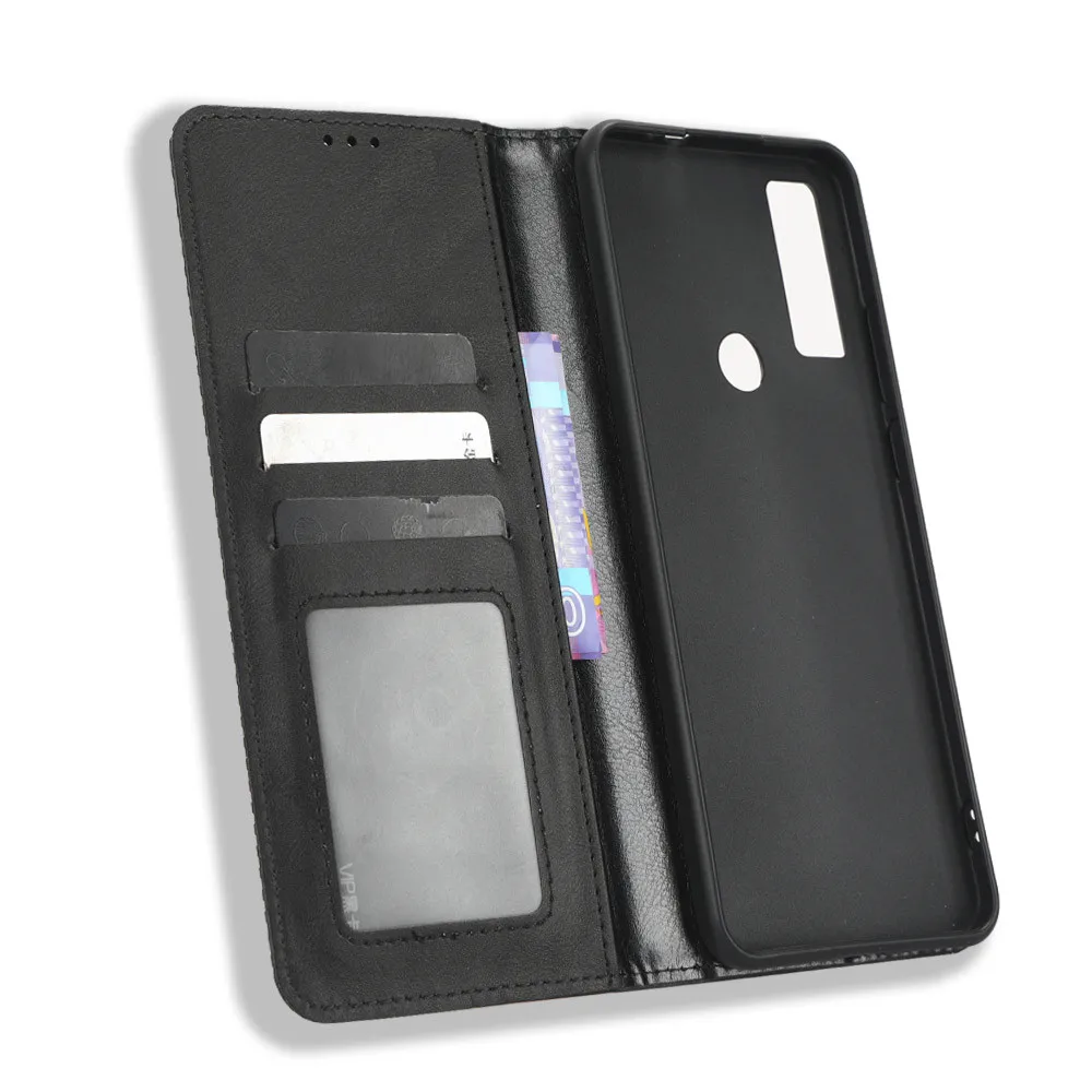 Para Cricket Ovation 3 funda de lujo con tapa de cuero PU cartera funda de adsorción magnética para Cricket Ovation3 bolsas de teléfono