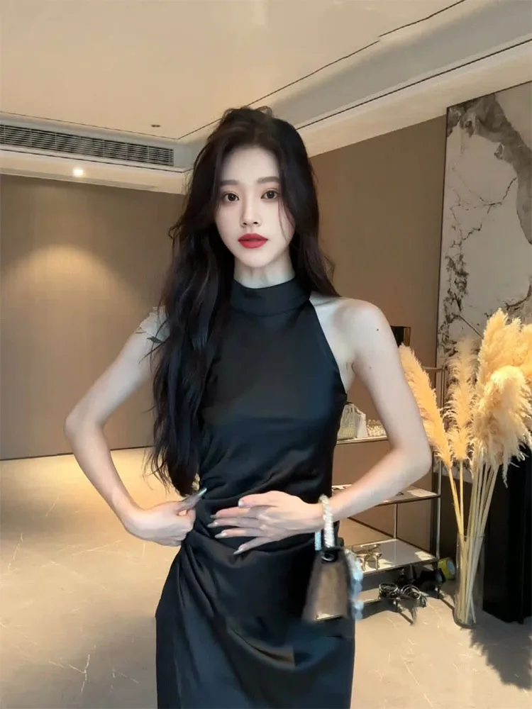 

Вечернее платье Hebe Sle Little Bla Dr: Элегантное, женственное, премиум-класса, для пляжного отдыха, с эффектом стройности, с открытой спиной, для женщин