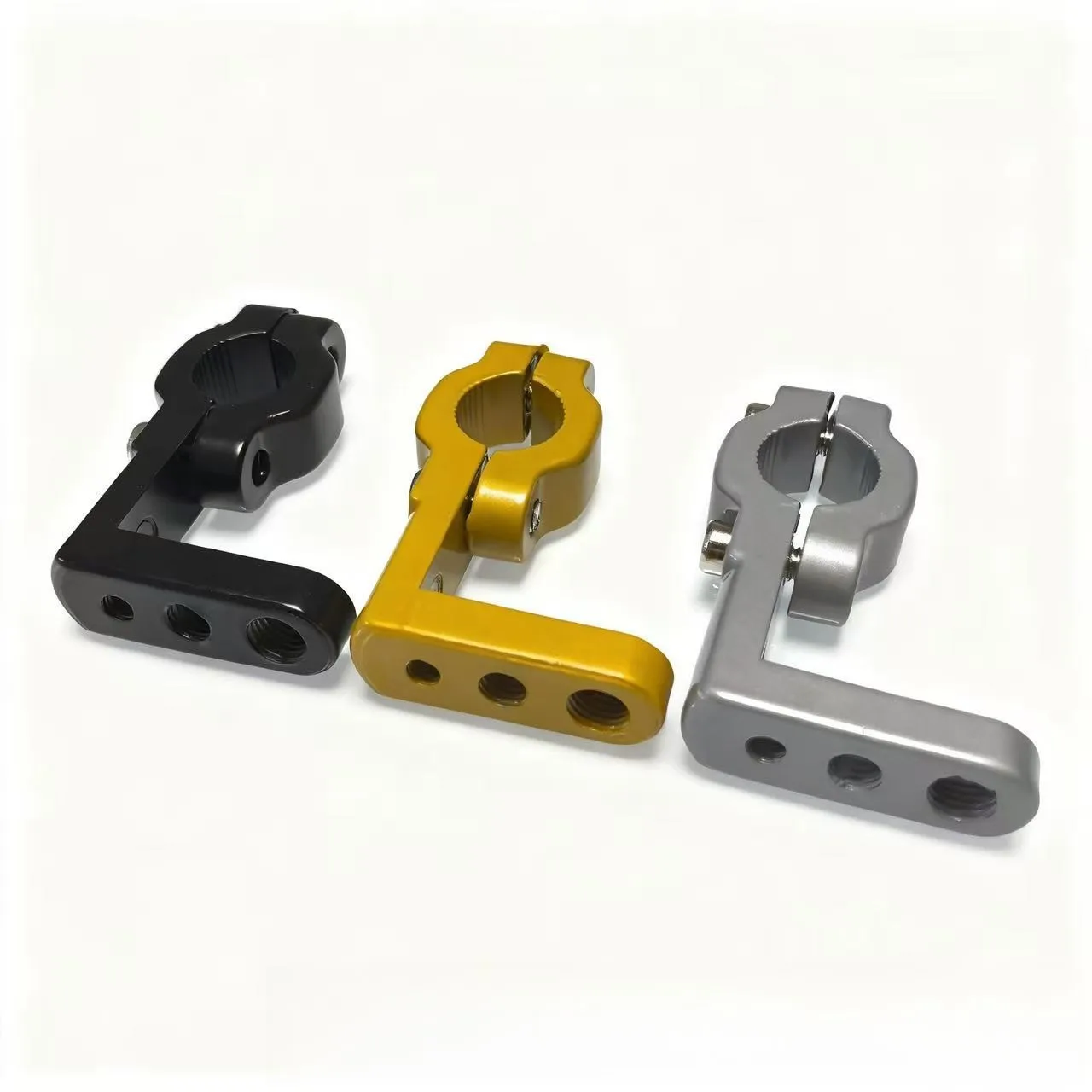 Expansion Bracket Aluminum Alloy Gold Grey Black For Motorcycles Multi-functional Handlebar Phone Navigation Extension Bracket
