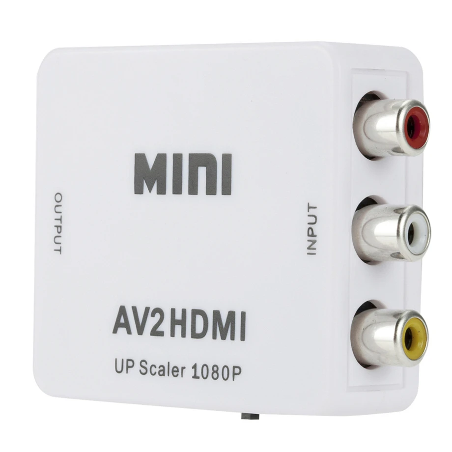 HDMI-compatible to AV RCA Adapter AV to HDMI Converter RCA AV/CVSB L/R Video Composite AV Scaler Converter For PC HDTV Projector