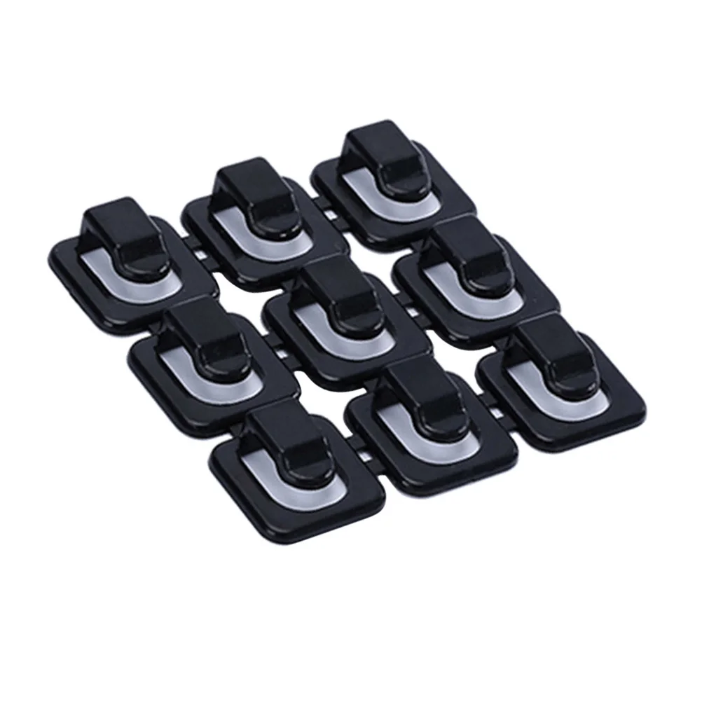 18 قطعة منظم الكابلات مشابك سلكية ذاتية اللصق لإدارة كابلات الكمبيوتر المكتبي منظم سلك السلك باللون الأسود