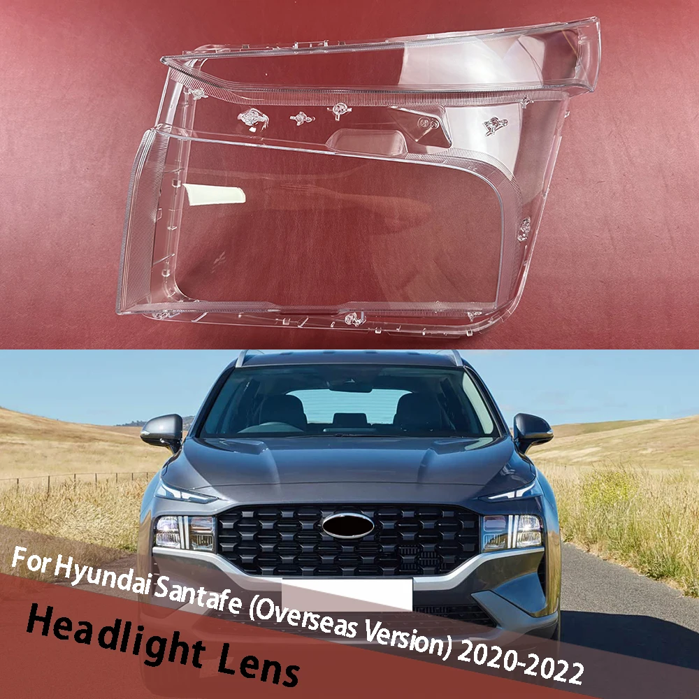 

For Hyundai Santafe (Overseas Version) 2020 2021 2022 Headlamp Cover Headlight Lens Shell Housing Light LampshadeHead Lamp Mask